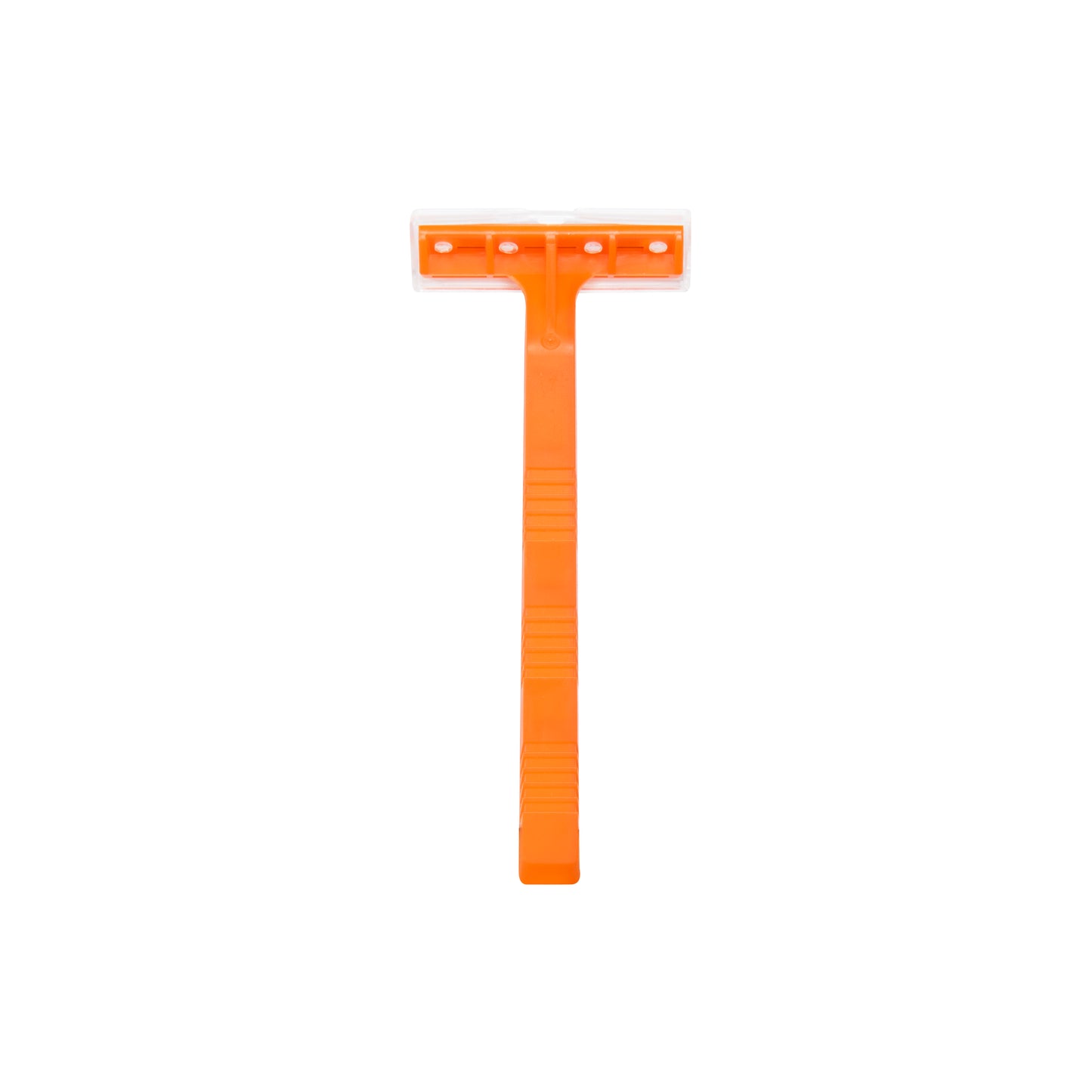 Disposable Razor, Single, Orange Handle w/Clear Plastic Guard, 100/Bx, 20 Bx/Cs