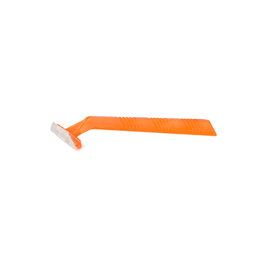 Disposable Razor, Single, Orange Handle w/Clear Plastic Guard, 100/Bx, 20 Bx/Cs