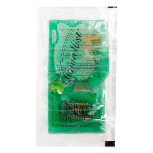 Shampoo with Conditioner, 7ml (.23oz)packet, 100/Box, 5 Box/Case.
