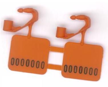 Model Cw2 Security Seal, Orange, Hot Stamp Numbers, 1,000/Pkg
